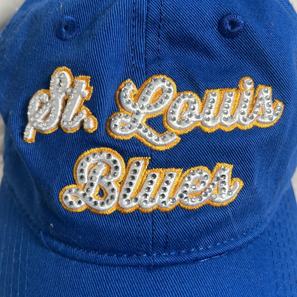 St. Louis Blues Blue Cap - Rhinestone Lettering - Picture 2 of 7